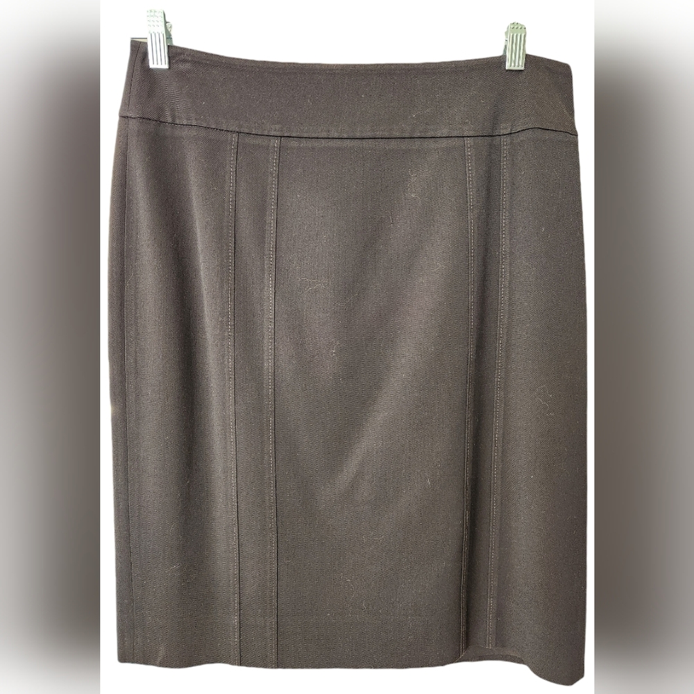 White House Black Market black pencil skirt  with back slit and accent buttons
